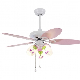 Ceiling Fan light, Ceiling Fan with Light, 107 cm Diameter, 60 W, 5 Fan Blades, very silent, Energy Saving, For Children’s room