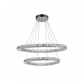 Etelux Crystal Chandelier Adjustable Contemporary Ceiling Lights Fixtures DIY Design LED Pendant Lighting Perfect for Dining Room,Entryway [Energy Class A++]