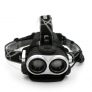Rechargeable Headlamps 2xT6 3 Modes Zoomable Head Torch Headlight Waterproof LED Flashlight for Runing Hiking Camping Fishing Hunting