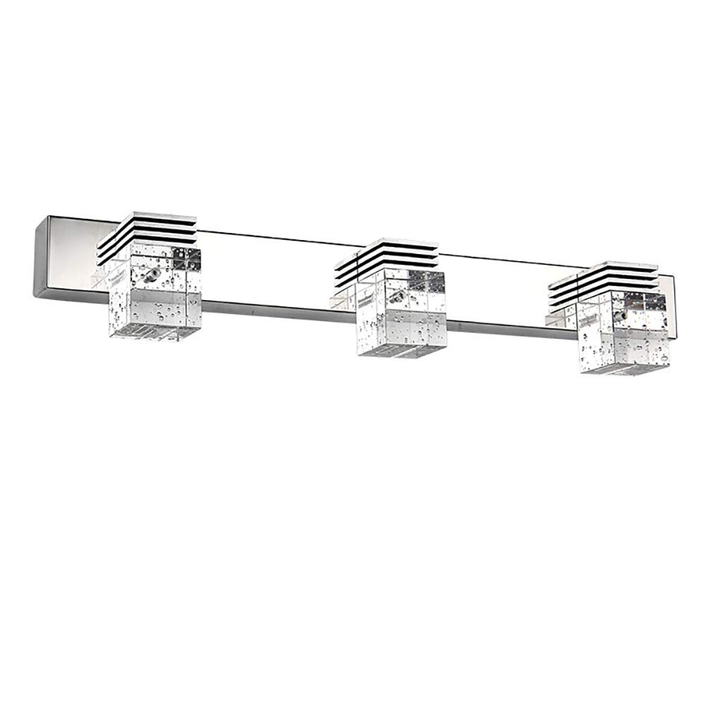 Bathroom Vanity Light 9W 3 LED Front Mirror Light Stainless Steel Make-up Lighting Fixtures Bathroom Wall Lamp, Cool White